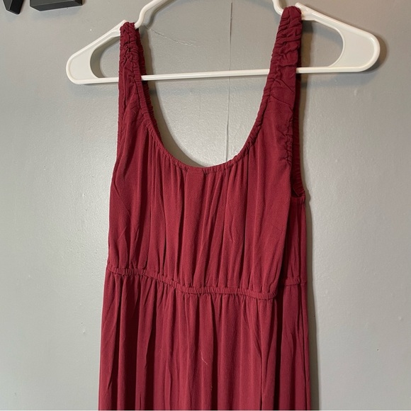 Old navy Burgundy Sleeveless midi Dress size small - Picture 9 of 10